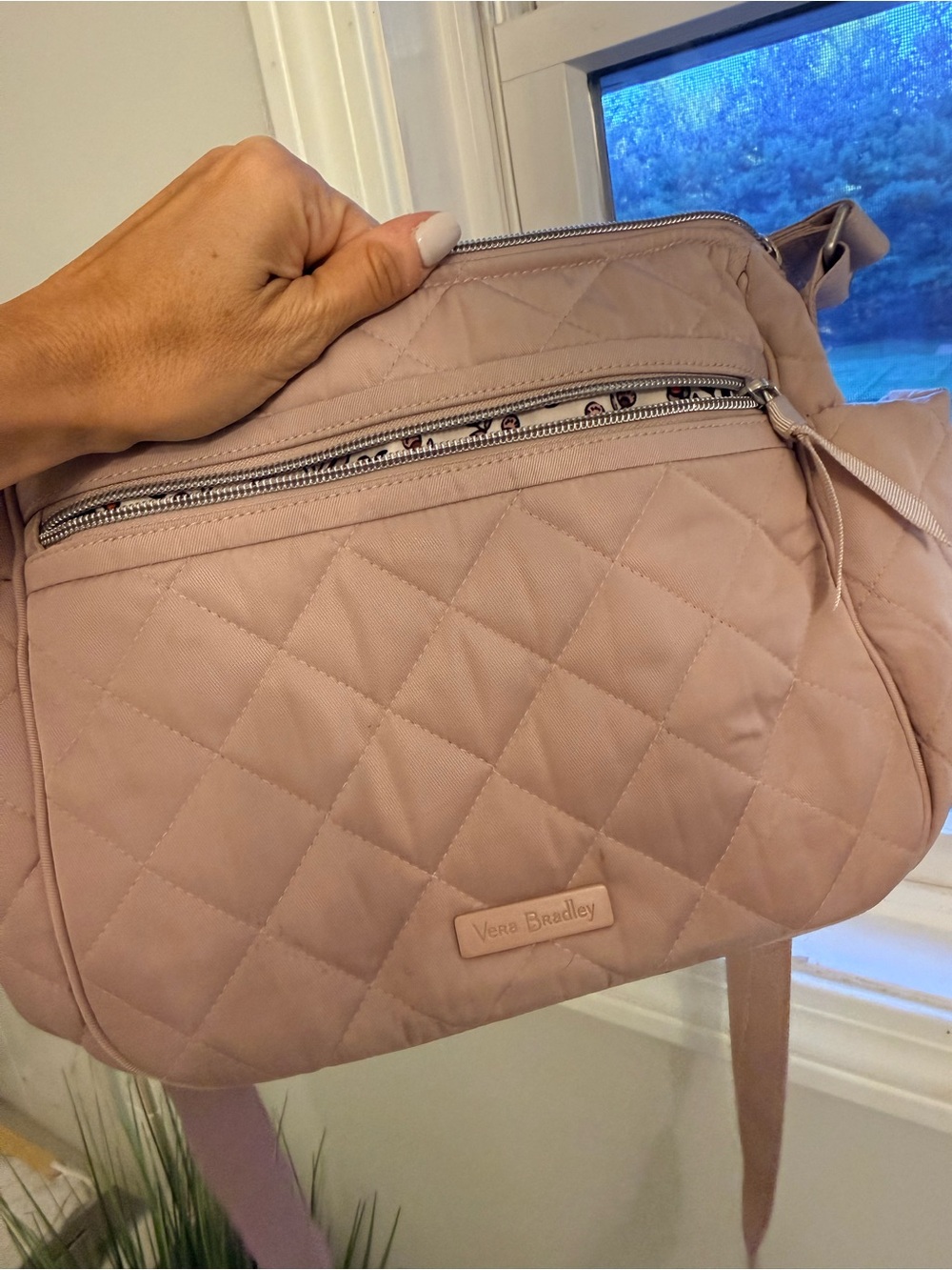 Vera Bradley Dusty Rose Quilted Crossbody Bag